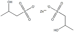 Bis(2-hydroxypropane-1-sulfonic acid)zinc salt 结构式