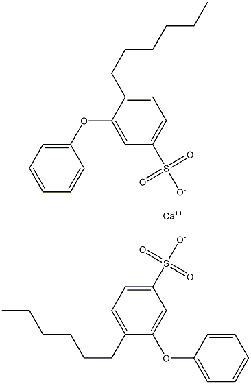 Bis(4-hexyl-3-phenoxybenzenesulfonic acid)calcium salt 结构式