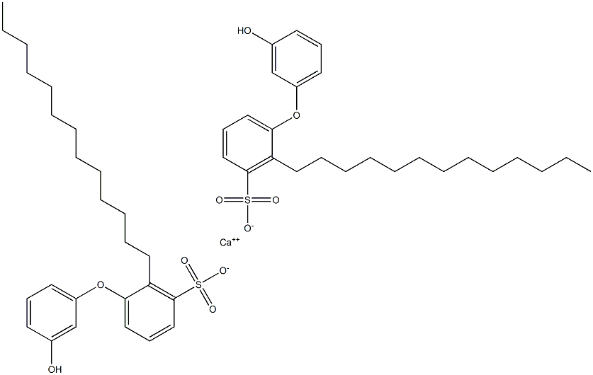 Bis(3'-hydroxy-2-tridecyl[oxybisbenzene]-3-sulfonic acid)calcium salt 结构式