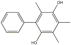 2-Phenyl-3,5,6-trimethylbenzene-1,4-diol 结构式