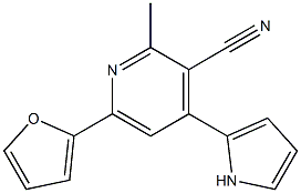 2-Methyl-4-(1H-pyrrol-2-yl)-6-(2-furyl)pyridine-3-carbonitrile 结构式