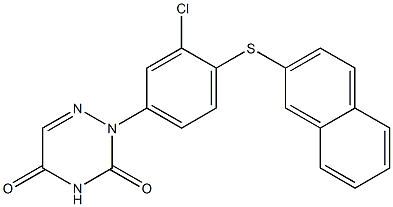 2-[3-Chloro-4-(2-naphthalenylthio)phenyl]-1,2,4-triazine-3,5(2H,4H)-dione 结构式