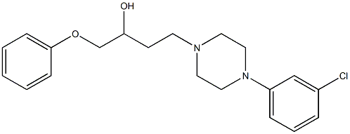 1-(Phenoxy)-4-[4-[3-chlorophenyl]-1-piperazinyl]-2-butanol 结构式