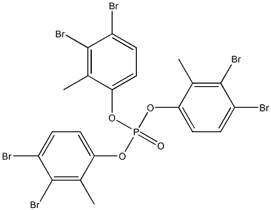 Phosphoric acid tris(3,4-dibromo-2-methylphenyl) ester 结构式
