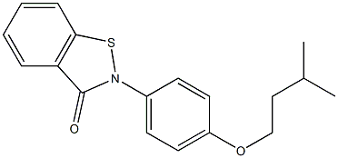 2-[4-(3-Methylbutoxy)phenyl]-1,2-benzisothiazol-3(2H)-one 结构式