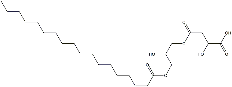 L-Malic acid hydrogen 4-(2-hydroxy-3-octadecanoyloxypropyl) ester 结构式