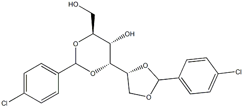 1-O,2-O:3-O,5-O-Bis(4-chlorobenzylidene)-L-glucitol 结构式