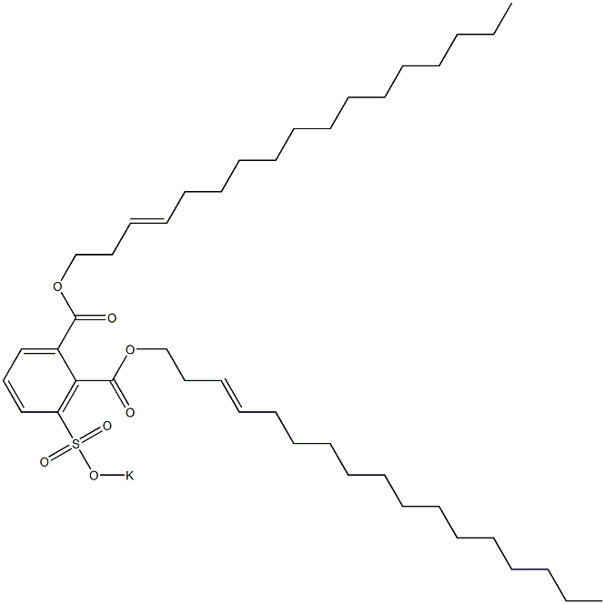 3-(Potassiosulfo)phthalic acid di(3-heptadecenyl) ester 结构式