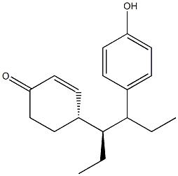 4-[(3S,4R)-4-(4-Hydroxyphenyl)hexan-3-yl]cyclohexa-2-en-1-one 结构式