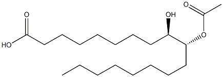 (9R,10R)-10-Acetyloxy-9-hydroxyoctadecanoic acid 结构式