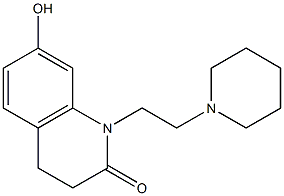 3,4-Dihydro-7-hydroxy-1-(2-piperidinoethyl)-2(1H)-quinolinone 结构式