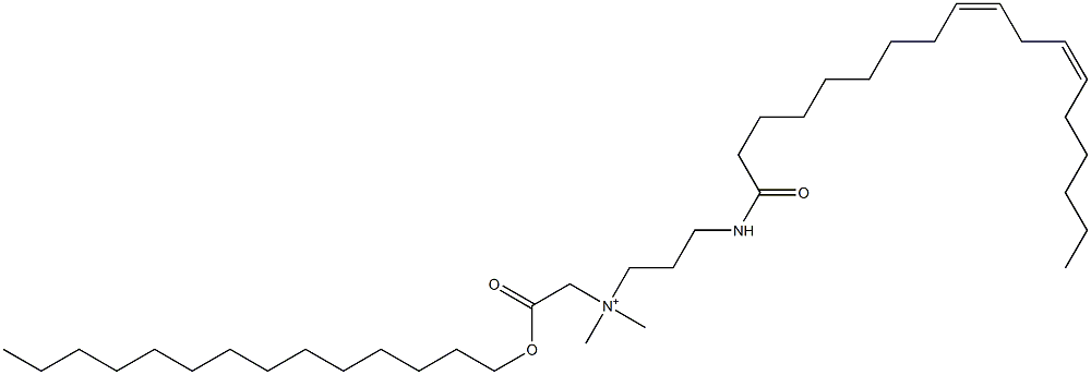 N,N-Dimethyl-3-[[(9Z,12Z)-1-oxo-9,12-octadecadienyl]amino]-N-[2-oxo-2-(tetradecyloxy)ethyl]-1-propanaminium 结构式