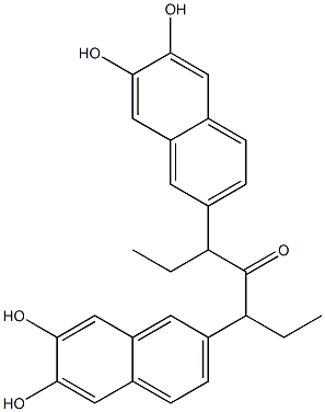 6,7-Dihydroxy-2-naphtyl(propyl) ketone 结构式