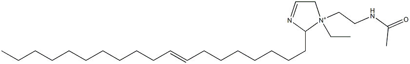 1-[2-(Acetylamino)ethyl]-1-ethyl-2-(8-nonadecenyl)-3-imidazoline-1-ium 结构式