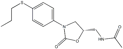 (5S)-5-Acetylaminomethyl-3-(4-propylthiophenyl)oxazolidin-2-one 结构式