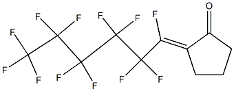 2-(Dodecafluorohexylidene)cyclopentanone 结构式
