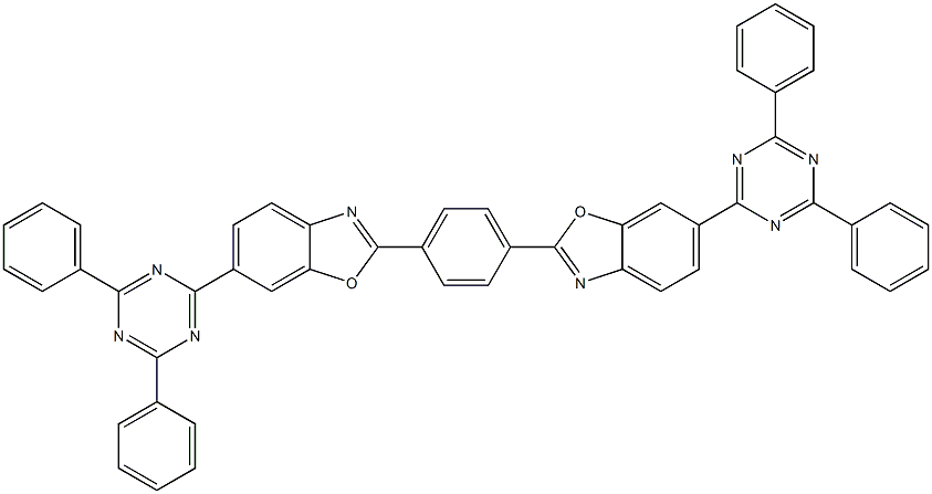 1,4-Bis[6-(2,4-diphenyl-1,3,5-triazin-6-yl)benzoxazol-2-yl]benzene 结构式
