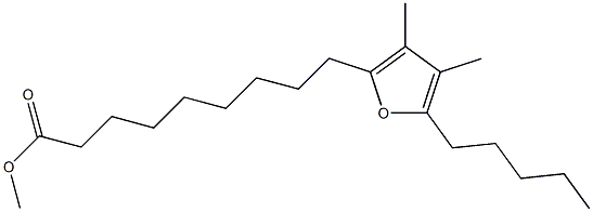 9-(3,4-Dimethyl-5-pentylfuran-2-yl)nonanoic acid methyl ester 结构式