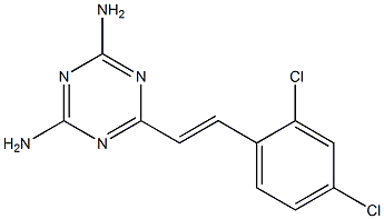 6-[2,4-Dichlorostyryl]-1,3,5-triazine-2,4-diamine 结构式