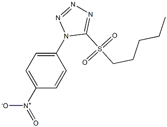 Pentyl 1-(4-nitrophenyl)-1H-tetrazol-5-yl sulfone 结构式