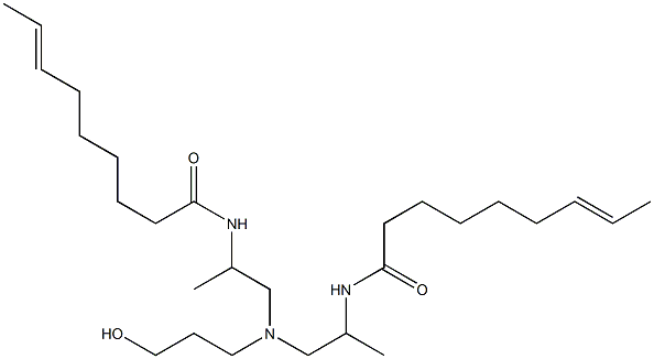 N,N'-[3-Hydroxypropyliminobis(1-methyl-2,1-ethanediyl)]bis(7-nonenamide) 结构式