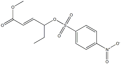 4-[[(p-Nitrophenyl)sulfonyl]oxy]-2-hexenoic acid methyl ester 结构式