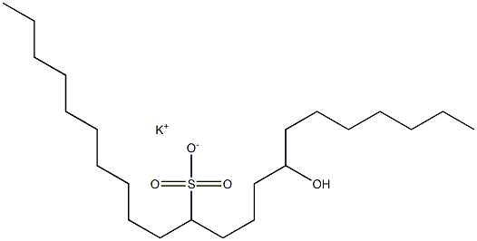 15-Hydroxydocosane-11-sulfonic acid potassium salt 结构式