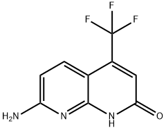 7-Amino-4-trifluoromethyl-1,8-naphthyridin-2-ol 结构式