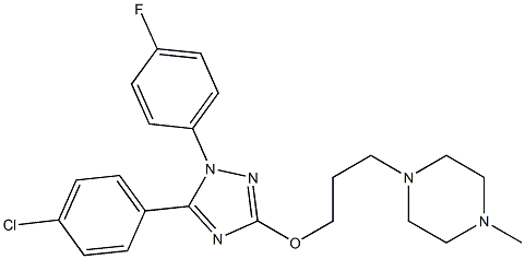 1-(4-Fluorophenyl)-5-(4-chlorophenyl)-3-[3-(4-methylpiperazino)propoxy]-1H-1,2,4-triazole 结构式