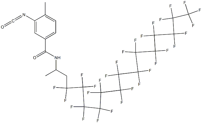 3-Isocyanato-4-methyl-N-[2-(nonacosafluorotetradecyl)-1-methylethyl]benzamide 结构式