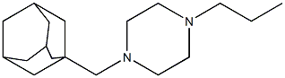 1-Propyl-4-(1-adamantylmethyl)piperazine 结构式