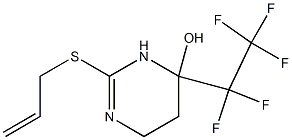 2-(Allylthio)-4-(pentafluoroethyl)-3,4,5,6-tetrahydropyrimidin-4-ol 结构式