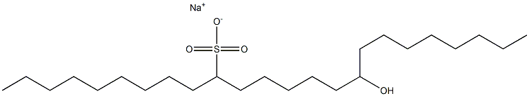 16-Hydroxytetracosane-10-sulfonic acid sodium salt 结构式