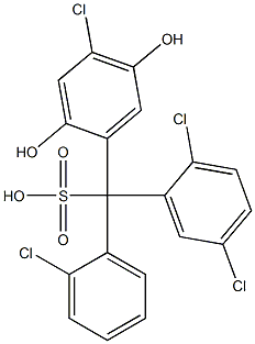 (2-Chlorophenyl)(2,5-dichlorophenyl)(4-chloro-2,5-dihydroxyphenyl)methanesulfonic acid 结构式