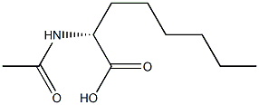 [R,(-)]-2-Acetylaminooctanoic acid 结构式