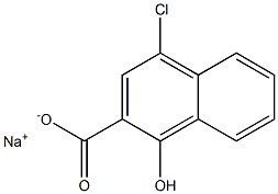 4-Chloro-1-hydroxy-2-naphthoic acid sodium salt 结构式