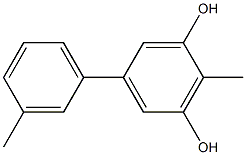 2-Methyl-5-(3-methylphenyl)benzene-1,3-diol 结构式