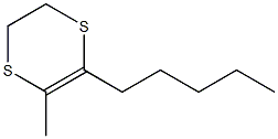 5,6-Dihydro-2-pentyl-3-methyl-1,4-dithiin 结构式