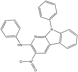 3-Nitro-9-phenyl-2-anilino-9H-pyrido[2,3-b]indole 结构式