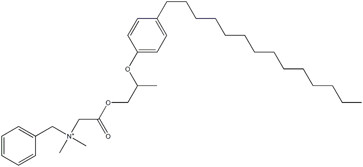 N,N-Dimethyl-N-benzyl-N-[[[2-(4-tetradecylphenyloxy)propyl]oxycarbonyl]methyl]aminium 结构式