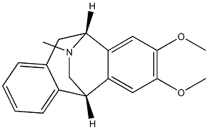 (5S,10R)-10,11-Dihydro-7,8-dimethoxy-12-methyl-10,5-(iminomethano)-5H-dibenzo[a,d]cycloheptene 结构式