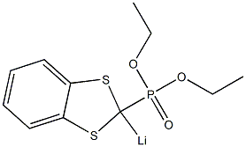 (2-Lithio-1,3-benzodithiol-2-yl)phosphonic acid diethyl ester 结构式