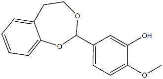 2-(3-Hydroxy-4-methoxyphenyl)-4,5-dihydro-1,3-benzodioxepin 结构式