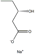 [S,(+)]-3-Hydroxyvaleric acid sodium salt 结构式