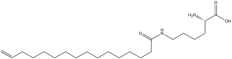 N6-(15-Hexadecenoyl)lysine 结构式