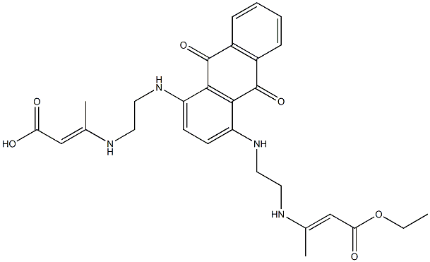 3,3'-[[(9,10-Dihydro-9,10-dioxoanthracene)-1,4-diyl]bis(iminoethyleneimino)]bis(2-butenoic acid ethyl) ester 结构式