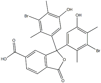 1,1-Bis(3-bromo-5-hydroxy-2,4-dimethylphenyl)-1,3-dihydro-3-oxoisobenzofuran-6-carboxylic acid 结构式