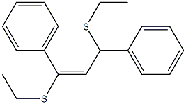 (E)-1,3-Bis(ethylthio)-1,3-diphenyl-1-propene 结构式