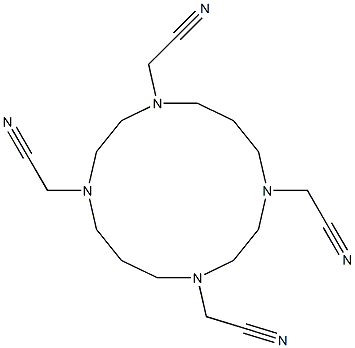 1,4,8,11-Tetrakis[cyanomethyl]-1,4,8,11-tetraazacyclotetradecane 结构式