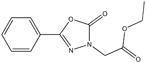 5-Phenyl-2-oxo-1,3,4-oxadiazole-3(2H)-acetic acid ethyl ester 结构式